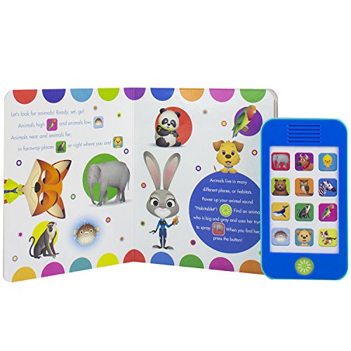 Disney Baby Mickey Mouse, Lion King, and More! - Hello Animals! Book and Animal Sound Tablet - Little My Own Phone - PI Kids (Play-A-Sound)