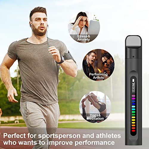 Breathing Training Device, Respiratory Muscle Training for Better Breathe, Guided Smart Breathing Exercise Assistant for Athletes and Sportspersons.