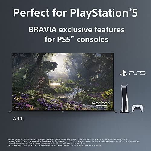 Sony A90J 65 Inch TV: BRAVIA XR OLED 4K Ultra HD Smart Google TV with Dolby Vision HDR and Alexa Compatibility XR65A90J- 2021 Model