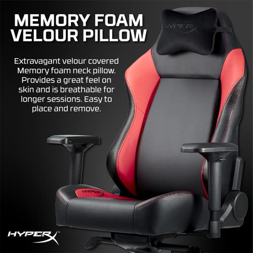 Hyperx Ruby Gaming Chair - Gamer Chairs for Adult - Video Game Chair for Office - Red Gamer Chairs - Silla Gaming Chair - Comfortable Computer PC Office Chair - Black Gaming Chair - Comfy Sillas Gamer