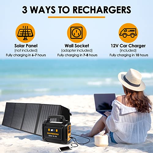100W Portable Power Station Solar Generators 45000mAh Camping Battery Power Supply with 110V AC Outlet, 2 DC Ports, 4 USB Ports, LED Flashlights for CPAP Outdoors Camping Travel Hunting Blackout