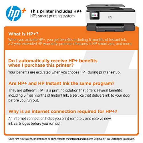 HP OfficeJet Pro 8025e Wireless Color All-in-One Printer with bonus 6 free months Instant Ink with HP+ (1K7K3A)