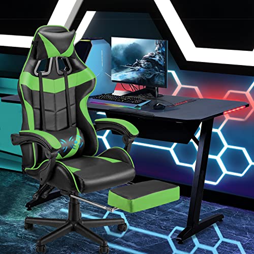 Bunny Pink Gaming Chair and Massage Green Gaming Chair Bundle