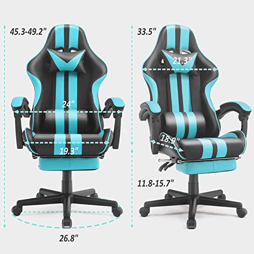 Pink and Cyan Gaming Chairs Bundle