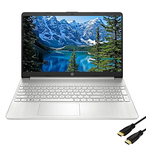 HP 15.6 inch Full HD Laptop, AMD 6-Cores Ryzen 5-5500, AMD Radeon Graphics, HP Fast Charge, Webcam, Thin&Portable, Windows 10 Home, Natural Silver (16GB|512GB Pcle SSD, R5-5500)