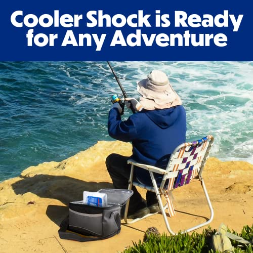 Cooler Shock Reusable Ice Packs for Cooler - 5 Pc Strong, Reusable, Premium Ice Pack and Lunch Cooler Set for Long Term Use - Cools Faster Than Ice - Cooler Accessories - Lunch Box Size