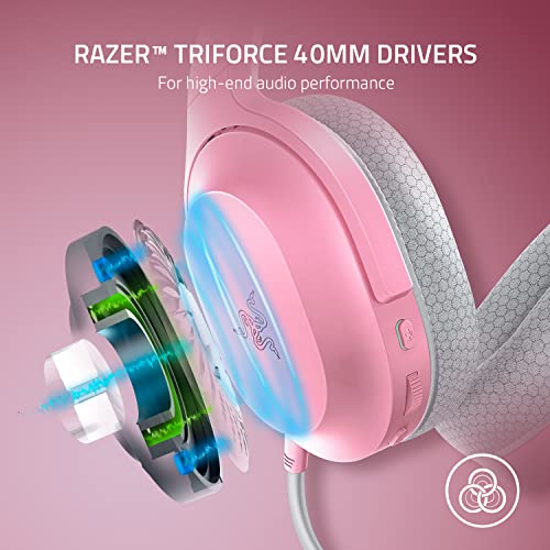 Razer Barracuda X Wireless Multi-Platform Gaming and Mobile Headset (2021 Model): 250g Ergonomic Design - Detachable HyperClear Mic - 20 Hr Battery - Compatible w/PC, PS5, Switch, & Android - Pink