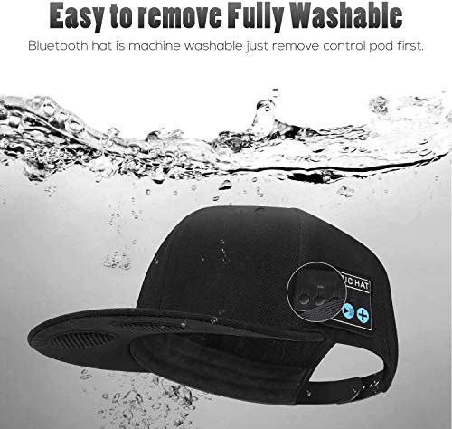 EDYELL Hat with Bluetooth Speaker Adjustable Bluetooth Hat Wireless Smart Speakerphone Cap for Outdoor Sport Baseball Cap is The Birthday Gifts for Men/Women/Boys/Girls Black