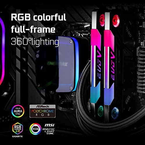 GeIL EVO V RGB DDR5 RAM, 32GB (16GBx2) 6600MHz 1.35V , Intel Compatible, Long DIMM High Speed Desktop Memory(Gray)