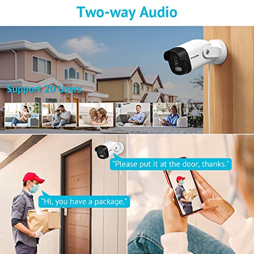 LaView 2K Security Cameras Indoor 4pc and Outdoor 1pc, Wired Cameras for Home Security with Starlight Color Night Vision,IP65 Spotlight Security Camera 2.4G,2-Way Audio,AI Human Detection,Works with A