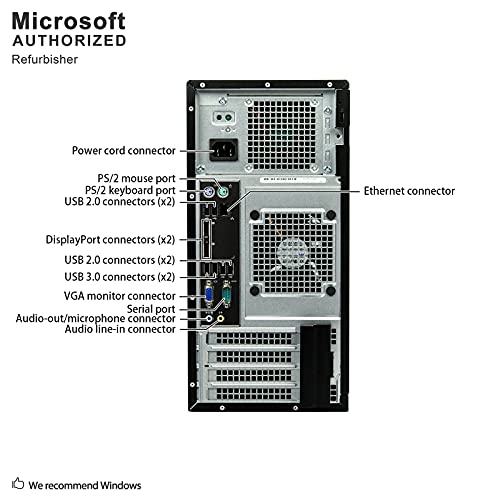 Dell Optiplex 7010 Tower Desktop Computer, Intel i7-3770 Upto 3.9GHz, HD Graphics 4000 4K Support, 32GB RAM, 2TB SSD, DisplayPort, HDMI, DVD, AC Wi-Fi, Bluetooth - Windows 10 Pro (RENEWED)