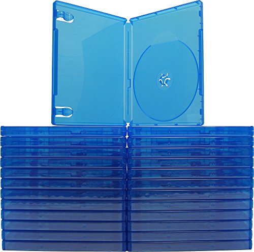 (25) Blue Game Cases - Compatible With Playstation 4 - 1 Disc Capacity - 14mm - #VGBR14PS4BL