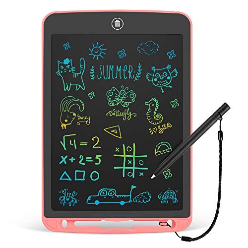 LCD Writing Tablet 10 Inch Toddler Doodle Board ,Colorful Drawing Tablet, Erasable Reusable Electronic Painting Pads, Educational and Learning Kids Toy for 3 4 5 6 Year Old Boys and Girls(Pink)