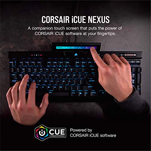 Corsair iCUE NEXUS Companion Touch Screen – 5” Diagonal Screen – 6 Programmable Virtual Macro Buttons – Live System Readouts – iCUE-compatible Device Control – Connect to Keyboard or Standalone Base