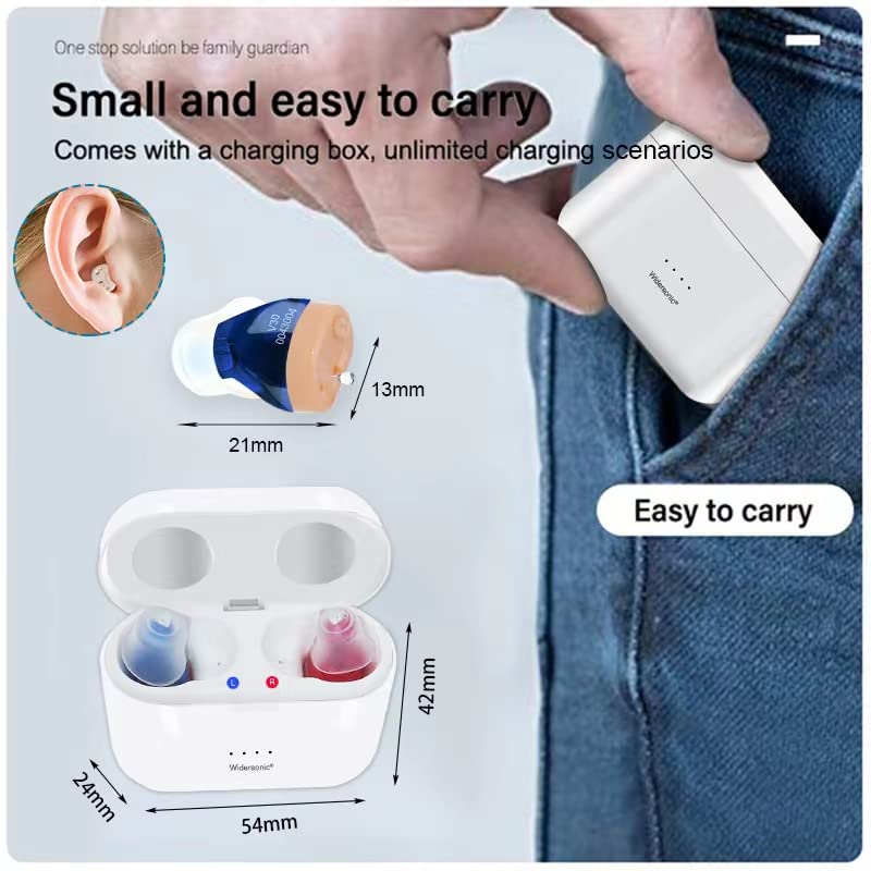 rechargeable hearing amplifier rechargeable hearing aids bule and red V30 sound amplifier