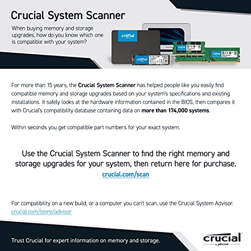 Crucial RAM 8GB DDR4 3200MHz CL22 (or 2933MHz or 2666MHz) Laptop Memory CT8G4SFRA32A