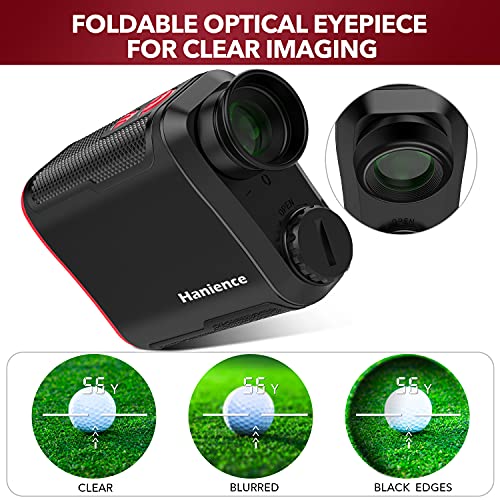 Golf Rangefinder, 1200 Yards High Precision Professional Laser Range Finder Golfing with Pinsensor, Speed, Slope Compensation, 6X Magnification