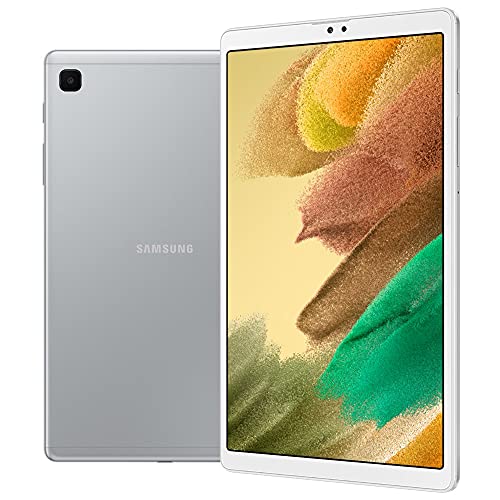 Samsung Galaxy Tab A7 Lite (2021, 32GB, 3GB RAM) 8.7" (WiFi + Cellular) 5100mAh Battery, Android 11, 4G LTE Tablet GSM Unlocked, International Model - SM-T225 (Fast Car Charger Bundle, Silver)