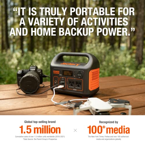 Jackery Portable Power Station Explorer 300, 293Wh Backup Lithium Battery, 110V/300W Pure Sine Wave AC Outlet, Solar Generator (Solar Panel Not Included) for Outdoors Camping Travel Hunting Blackout