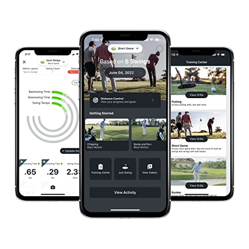 Blast Golf - Swing and Stroke Analyzer (Sensor) I Captures Putting, Full Swing, Short Game and Bunker Modes, Air Swing Mode, Slo-Mo Video Capture, App Enabled (iOS and Android Compatible)