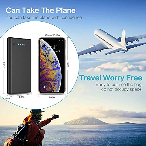 Portable Charger 26800mAh【2022 Upgrade High Capacity】Power Bank Ultra Compact External Battery Pack Backup with 4 LED Lights,Dual USB High-Speed Charging Compatible with iPhone 13 Samsung Android etc