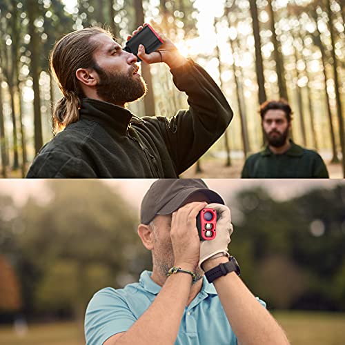 Golf Rangefinder, 1200 Yards High Precision Professional Laser Range Finder Golfing with Pinsensor, Speed, Slope Compensation, 6X Magnification