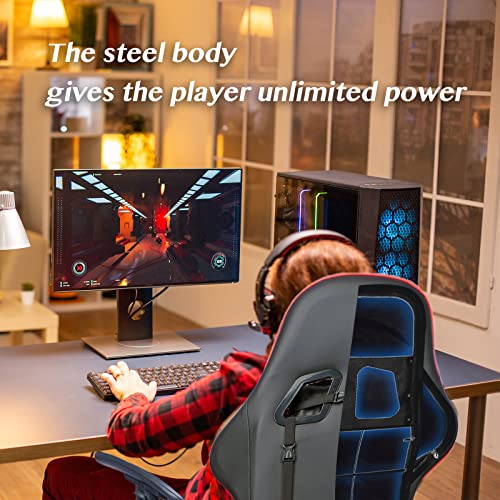 Gaming Chair with Footrest Computer Chairs for Adults Office Chair with Lumbar Support Gaming Chair with Message Office Chair with Headrest Ergonomic