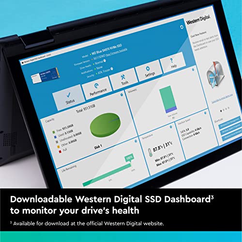 Western Digital 500GB WD Blue SN570 NVMe Internal Solid State Drive SSD - Gen3 x4 PCIe 8Gb/s, M.2 2280, Up to 3,500 MB/s - WDS500G3B0C