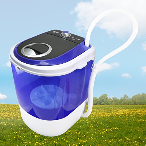 Pyle Upgraded Version Portable Washer - Top Loader Portable Laundry, Mini Washing Machine, Quiet Washer, Rotary Controller, 110V - For Compact Laundry, 4.5 Lbs. Capacity, Translucent Tubs - PUCWM11