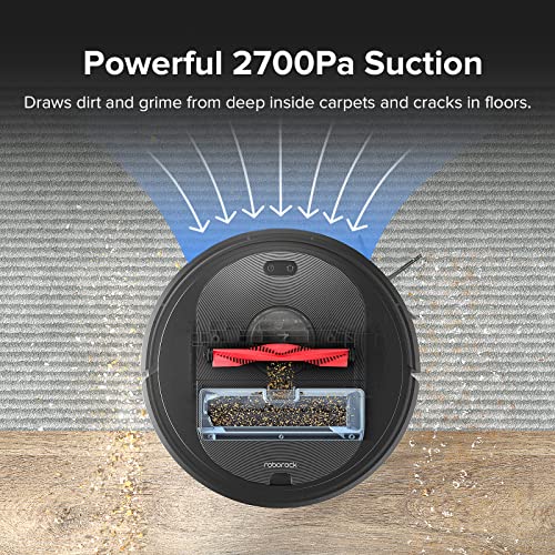 Roborock Q5 Robot Vacuum with Strong 2700Pa Suction, Upgraded from S4 Max, LiDAR Navigation, Multi-Level Mapping, 180 mins Runtime, No-go Zones, Ideal for Carpets and Pet Hair