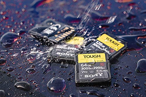 Sony TOUGH-G series SDXC UHS-II Card 128GB, V90, CL10, U3, Max R300MB/S, W299MB/S (SF-G128T/T1)