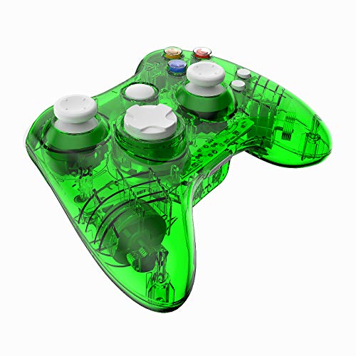 Wireless Controller Compatible with 360 Double Motor Vibration Wireless Gamepad Gaming Joypad, Green - PAWHITS