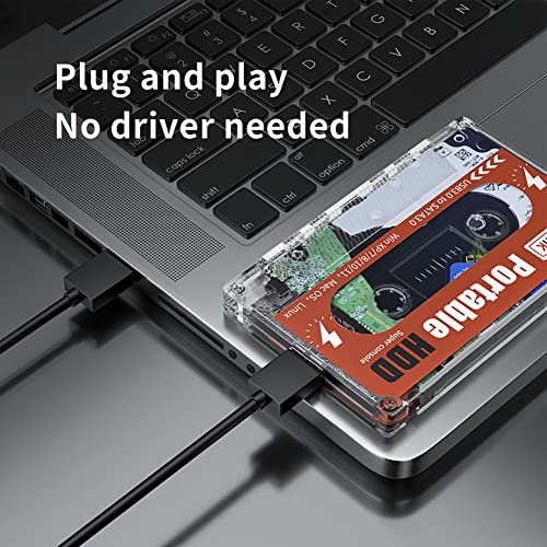 Kinhank 2TB External Hard Drive Built-in 120,000+ Classic Games, Batocera 33 System, Portable HDD Compatible with PSP/PS1/Wii/SEGA SETURN etc, Support for Windows/Laptop/PC/Mac,Plug&Play