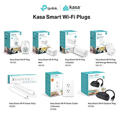 Kasa Smart Plug Classic 15A, Smart Home Wi-Fi Outlet Works with Alexa & Google Home, No Hub Required, UL Certified, 2.4G WiFi Only, 1-Pack(HS105) , White