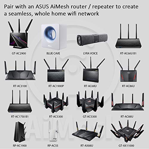 ASUS Dual Band WiFi Repeater & Range Extender (RP-AC1900) & AC1900 WiFi Gaming Router (RT-AC68U) - Dual Band Gigabit Wireless Internet Router, Gaming & Streaming, AiMesh Compatible