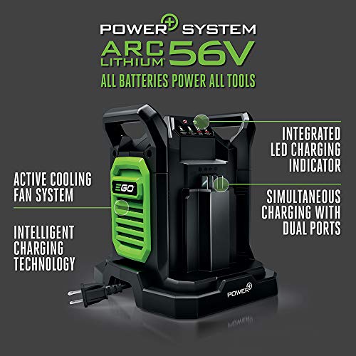 EGO Power+ PST3041 3000W Nexus Portable Power Station for Indoor and Outdoor Use (4) 5.0Ah Battery Included & CH2800D 56-Volt 280W Dual Port Charger
