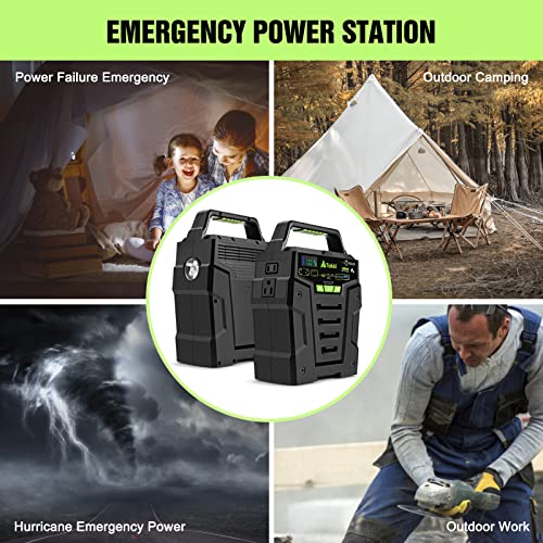 Takki 155Wh Portable Power Station, Camping Solar Generator 42000mAh with AC Outlet (Peak 150W) Battery Backup DC USB Ports Flashlight for Home Use Camping Emergency Backup Supply