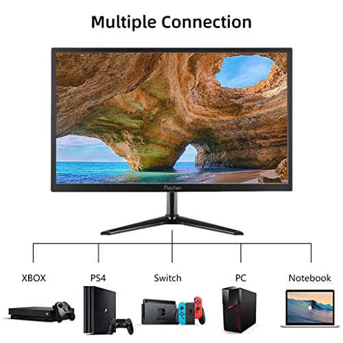 19.5 Inch PC Monitor, PC Screen 1600x900 with HDMI&VGA Interface, 60Hz, Dual Built-in Speakers, Wide Viewing Angle 170°, LED Monitor