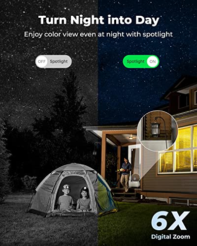 Security Camera Outdoor, 2K Resolution, Wireless Battery Solar Powered,Compatible with Alexa/ Google Assistant for Home Surveillance, REOLINK Argus 3/PT w/ Solar Panel