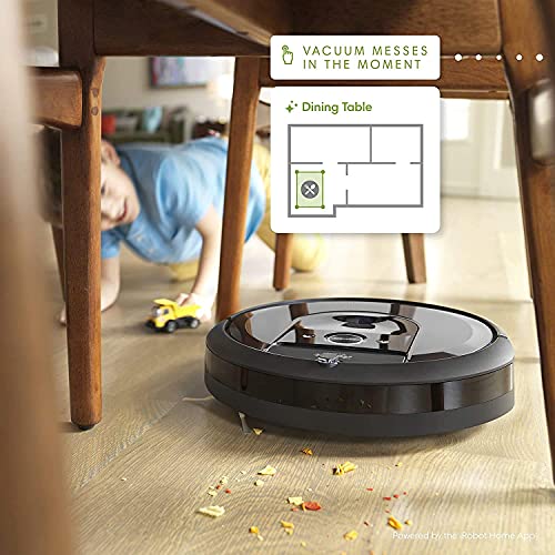 iRobot Roomba i7 (7150) Robot Vacuum- Wi-Fi Connected, Smart Mapping, Compatible with Alexa, Ideal for Pet Hair, Works with Clean Base, Black (Renewed)