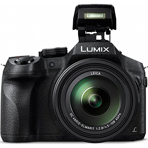 Panasonic DMC-FZ300K LUMIX FZ300 4K 24X F2.8 Long Zoom Digital Camera (Black) + Dual Battery Accessory Bundle