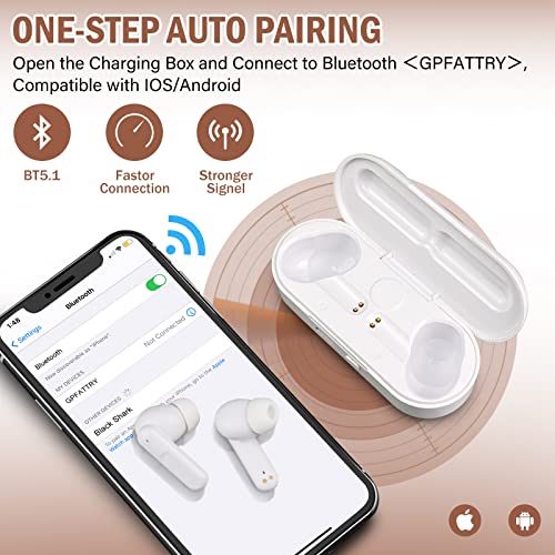 GPFATTRY Hearing Aids - Rechargeable Bluetooth Hearing Amplifier with Noise Cancelling, Portable Charging Box, Personal Digital Hearing Aids for Adults and Seniors