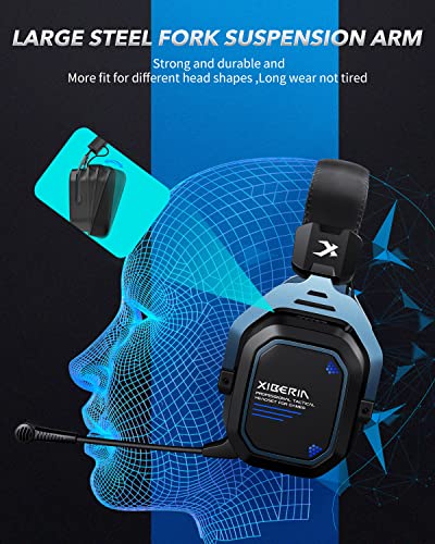 XIBERIA S11 Wireless Gaming Headset 5.8GHz Surround Sound for PC,PS5,PS4 Anti-Interference Noise Cancelling Microphone.PC Gaming Headphone,Ultra-Low Latency,Lightweight,Wired Mode for Xbox One