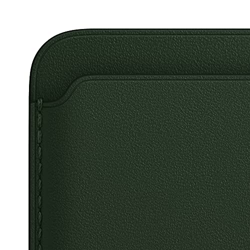 Apple Leather Wallet with MagSafe (for iPhone) - Now with Find My Support - Sequoia Green - AOP3 EVERY THING TECH 