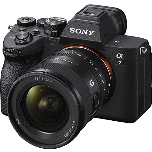 Sony a7 IV Full Frame Mirrorless Camera Body with 2 Lens Kit FE 20mm F1.8 G + 28-70mm F3.5-5.6 ILCE-7M4K/B + SEL20F18G Bundle w/Deco Gear Backpack + Monopod + Extra Battery, LED and Accessories