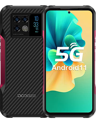 5G Rugged Smartphone Unlocked DOOGEE V20 (2022) 6.43'' AMOLED DotDisplay, 64MP and 20MP Night Vision Camera, 6000mAh, 8GB+256GB Android 11 Unlocked Cell Phone, IP68 Waterproof Rugged Cell Phone, NFC