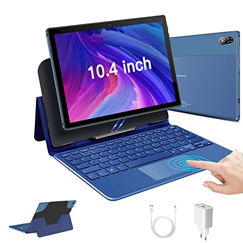 Android 11.0 Tablet 10.4 Inch, 4GB RAM,64GB Storage,256GB Expand,5g WiFi Tablet with Keyboard,6500mAh,Type-C Port,Quad Core HD Touchscreen Tablets (Blue)