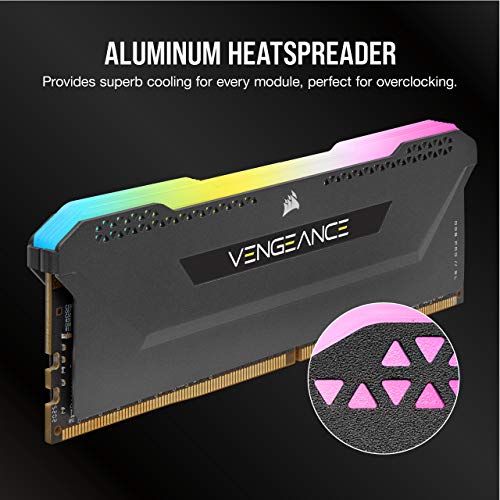 Corsair Vengeance RGB Pro SL 16GB (2x8GB) DDR4 3200 (PC4-25600) C16 Desktop memory – Black (CMH16GX4M2E3200C16)