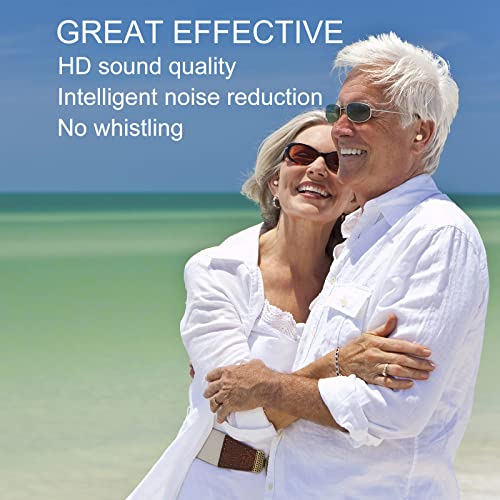 Hearing Aids for Seniors Rechargeable with Noise Cancelling, CHUXIN GREAT Nano Hearing Amplifiers for Hearing Loss, Digital Hearing Assist Devices with Auto On & Off, Blue & Red