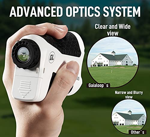 Laser Golf Rangefinder with Slope, Golf Range Finder, Flagpole Lock Yardage Devices with Vibration, High-Precision 6X 650 Disc for Golfing, Hunting, Target Shooting, Focus, Angle & Distance